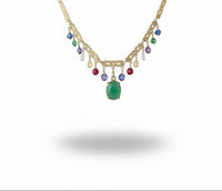Classic Necklace Stones & Charm