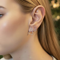 Vide Stud in Rhodium