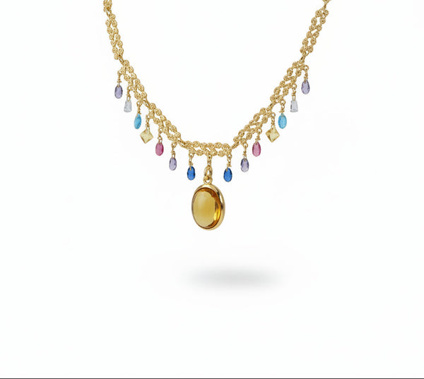Classic Necklace Stones ‘n’ Honey Yellow’ Charm