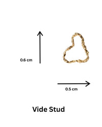 Vide Stud in Rhodium