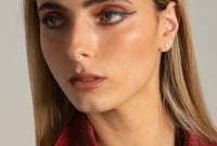 Dot Earrings in Rhodium